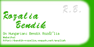 rozalia bendik business card